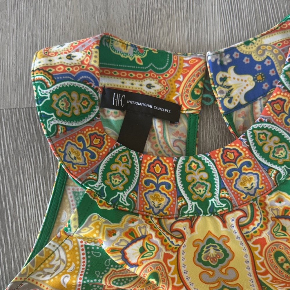INC International Concepts Multicolor Paisley dress - Picture 2 of 6